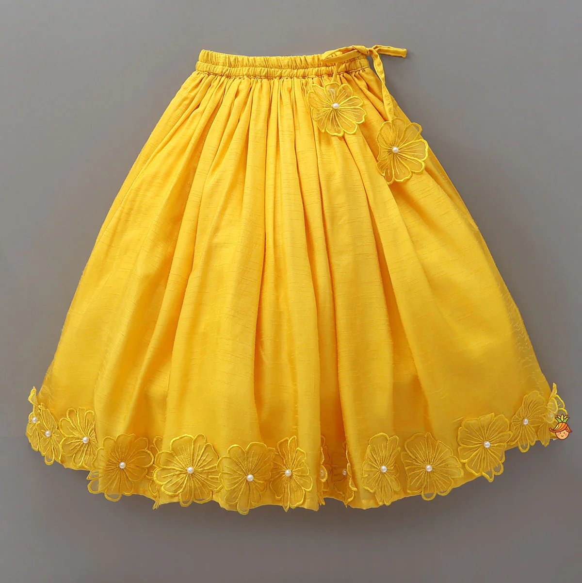 Floral Applique Work Top And Lehenga - Image 4