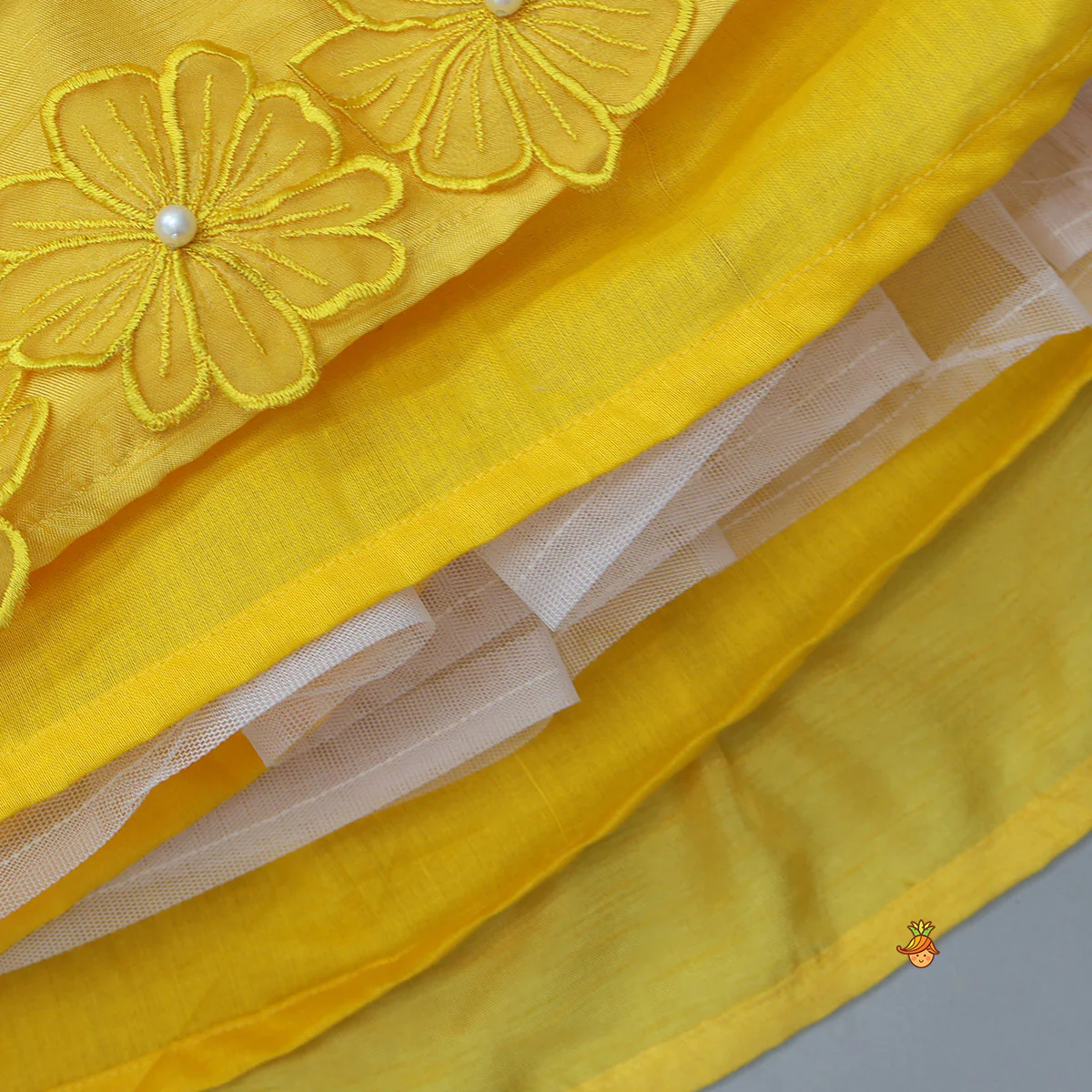 Floral Applique Work Top And Lehenga - Image 6