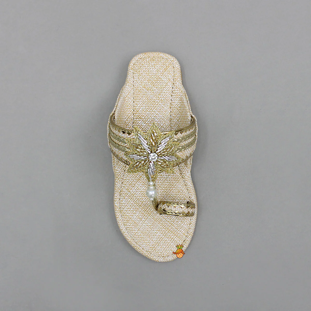 Floral Detailed Embellished Kolhapuri Flats - Image 4
