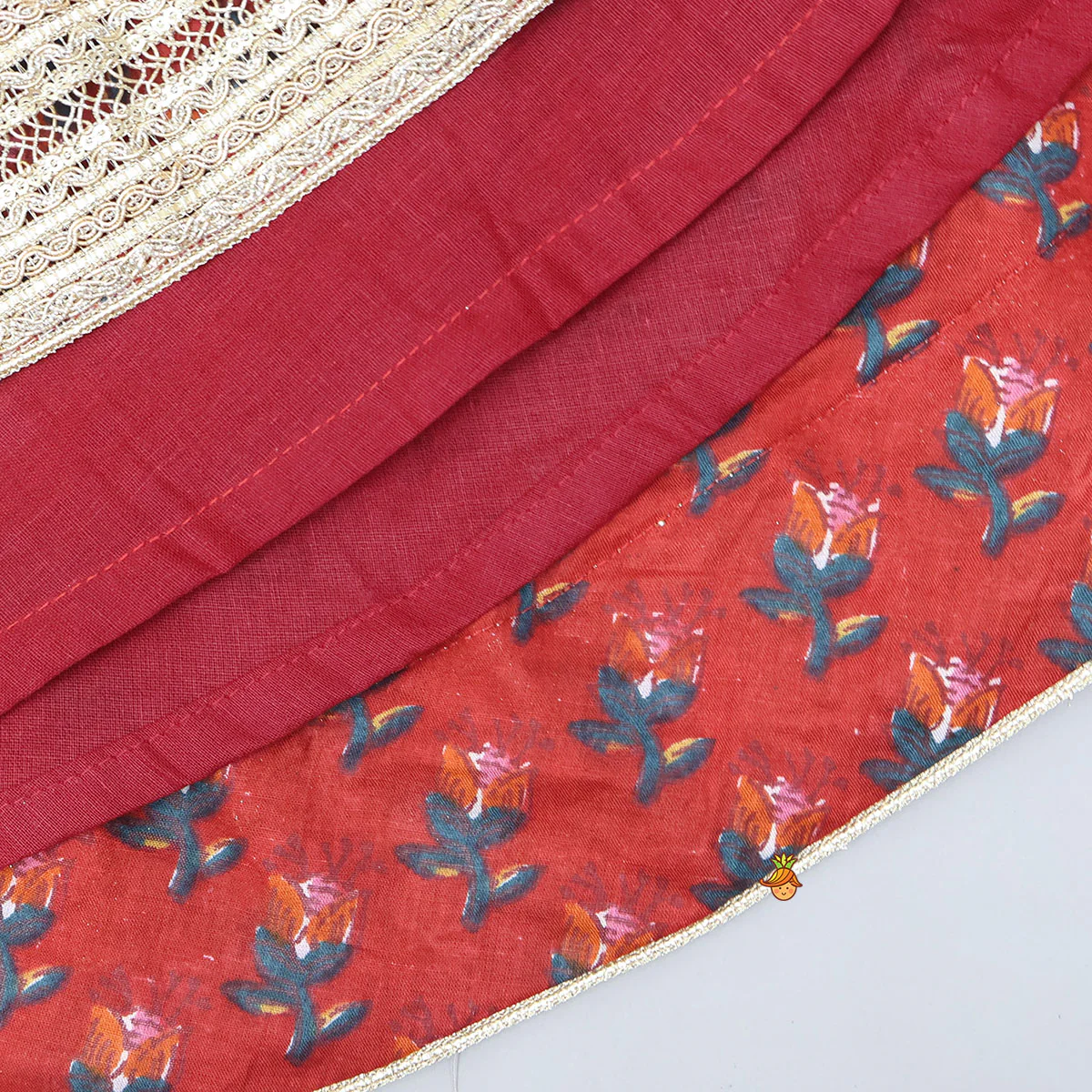 Floral Embellished Halter Neck Top And Lehenga - Image 6