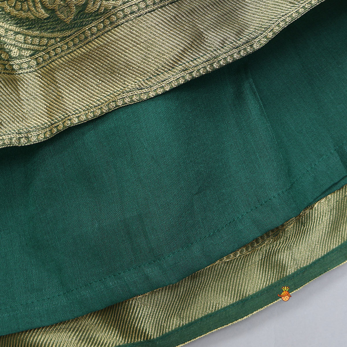 Floral Embroidered Scalloped Hem Top And Pleated Lehenga - Image 6