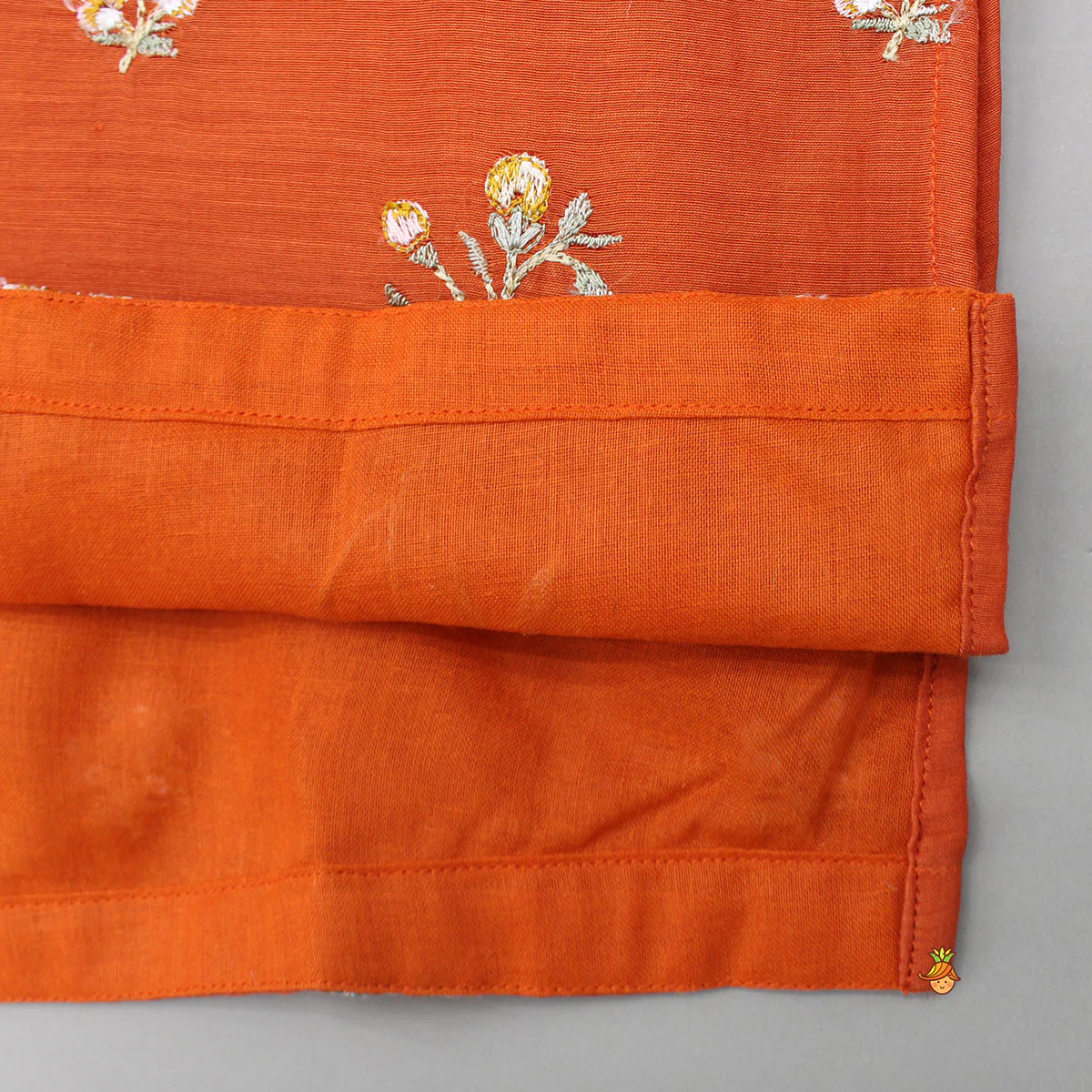 Floral Embroidered Ethnic Kurta And Dhoti - Image 5