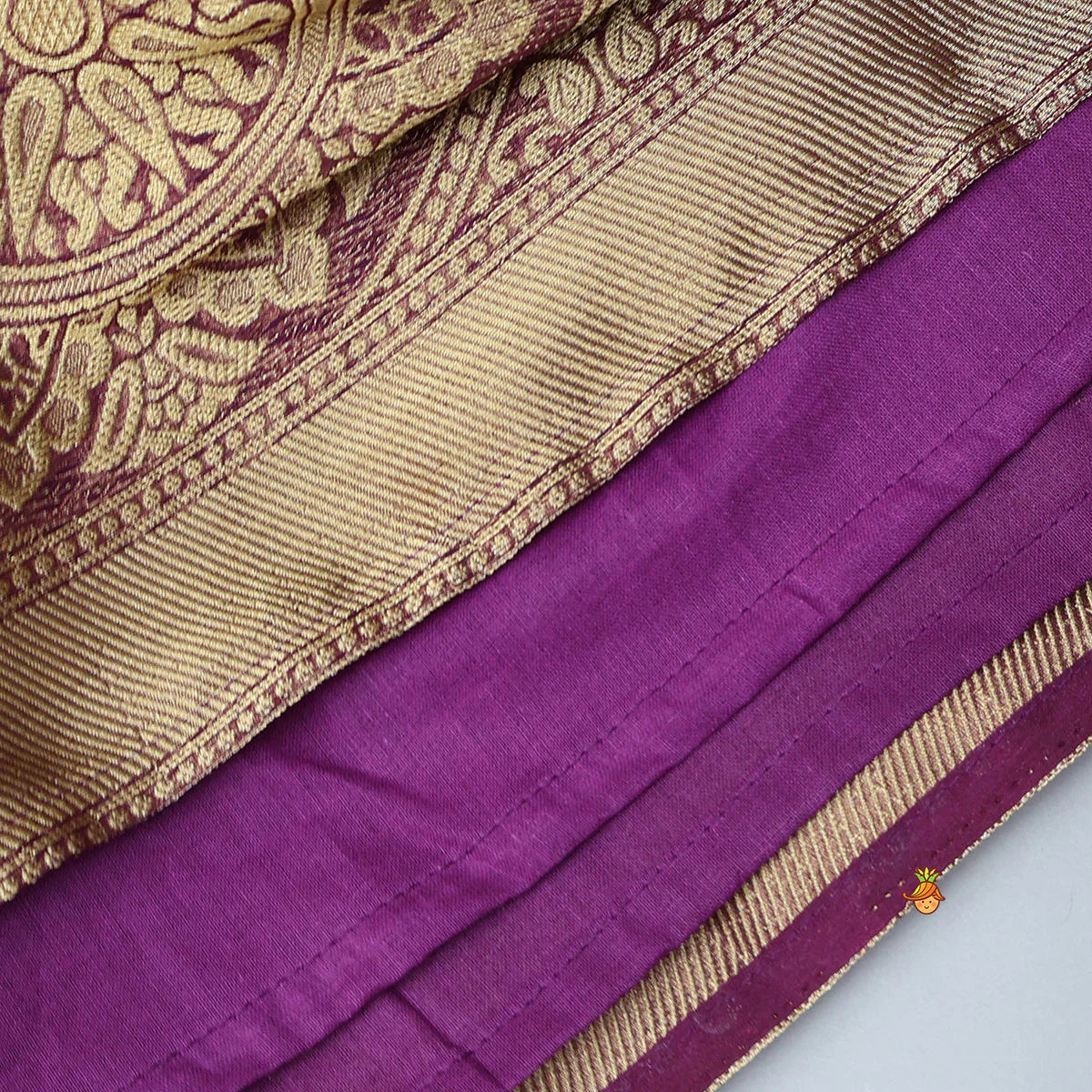 Floral-Embroidered Scalloped Hem Top And Pleated Lehenga - Image 6