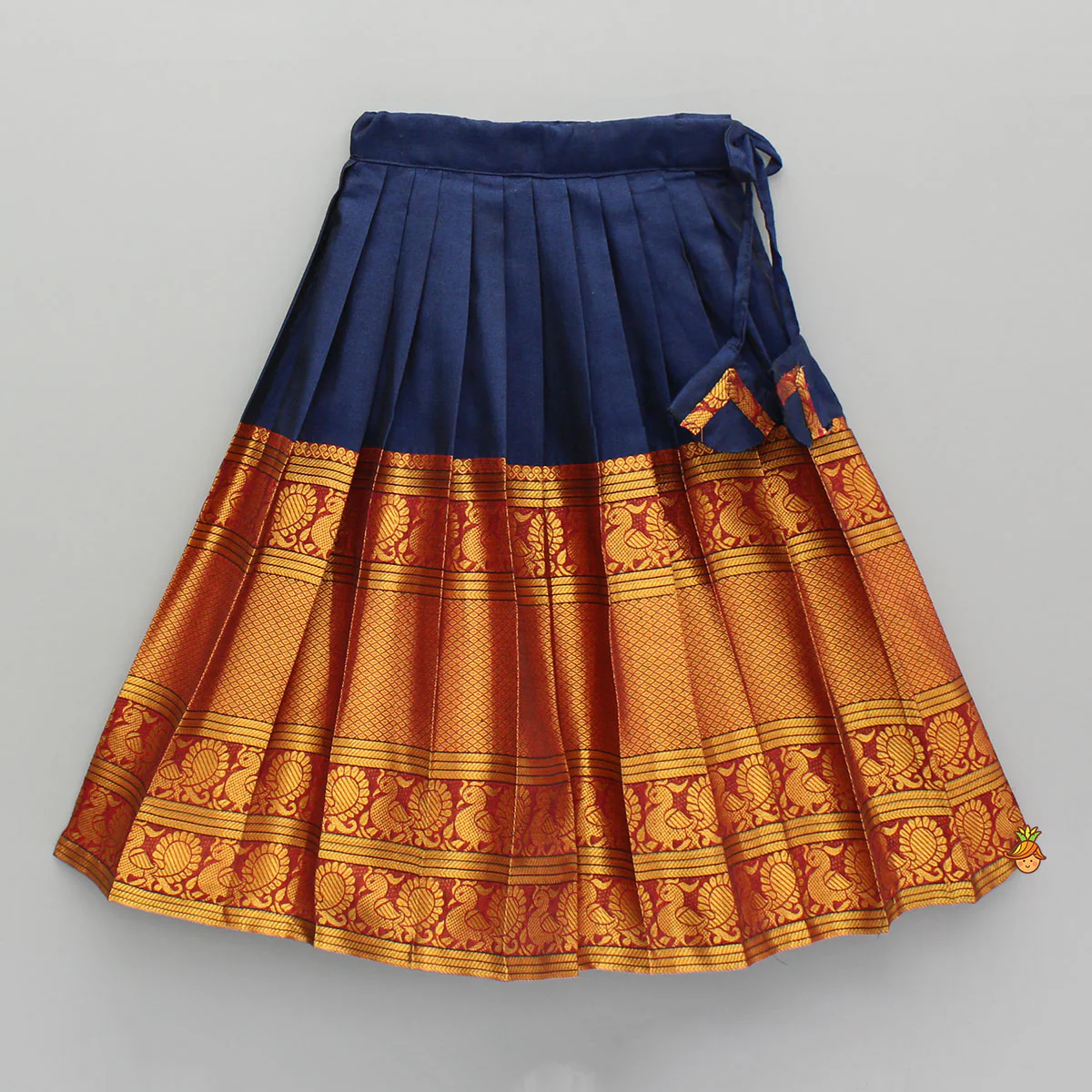 Floral Embroidered Top And Pleated Lehenga - Image 4