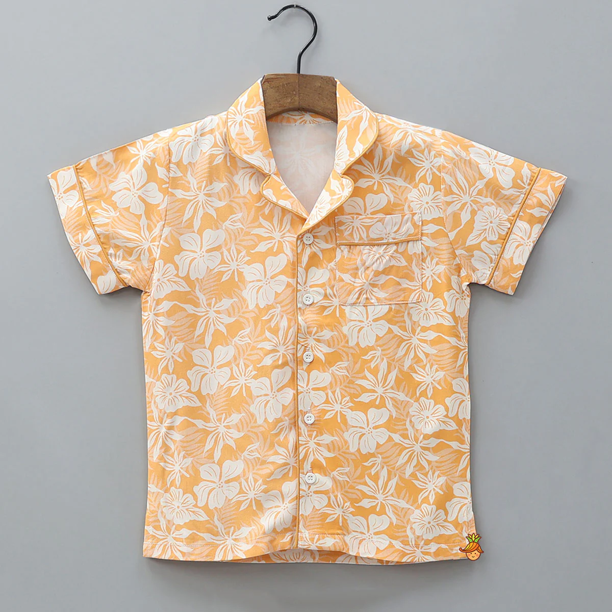 Floral Print Bamboo Fabric Sleepwear Set - Image 3