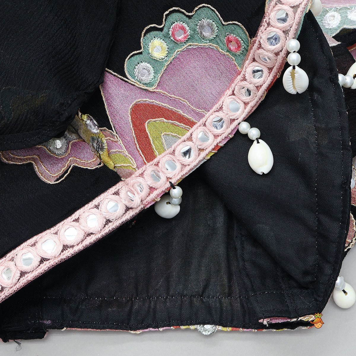 Floral Printed And Embroidered Top With Matching Lehenga And Organza Dupatta - Image 6
