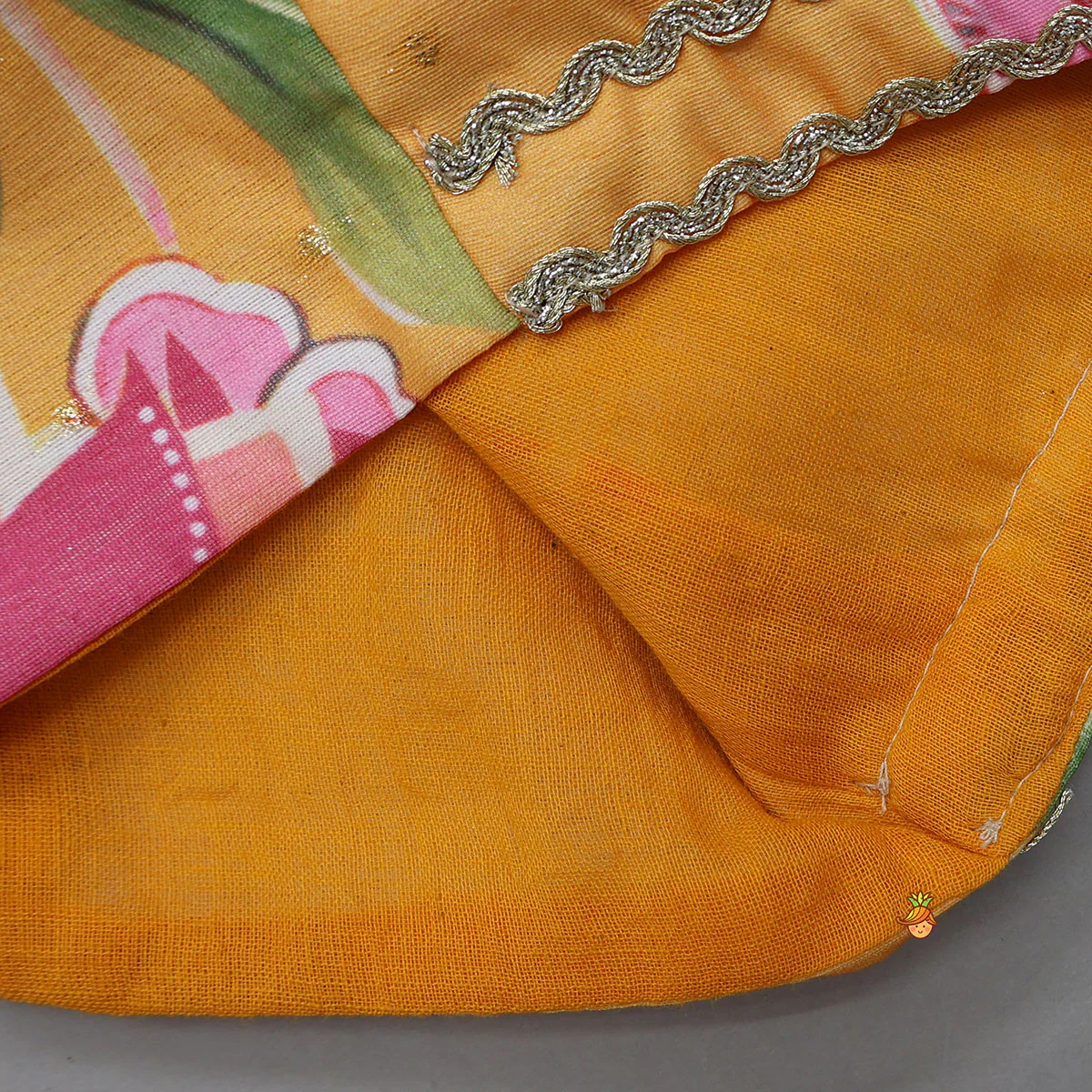 Floral Printed Halter Neck Crop Top And Lehenga - Image 5