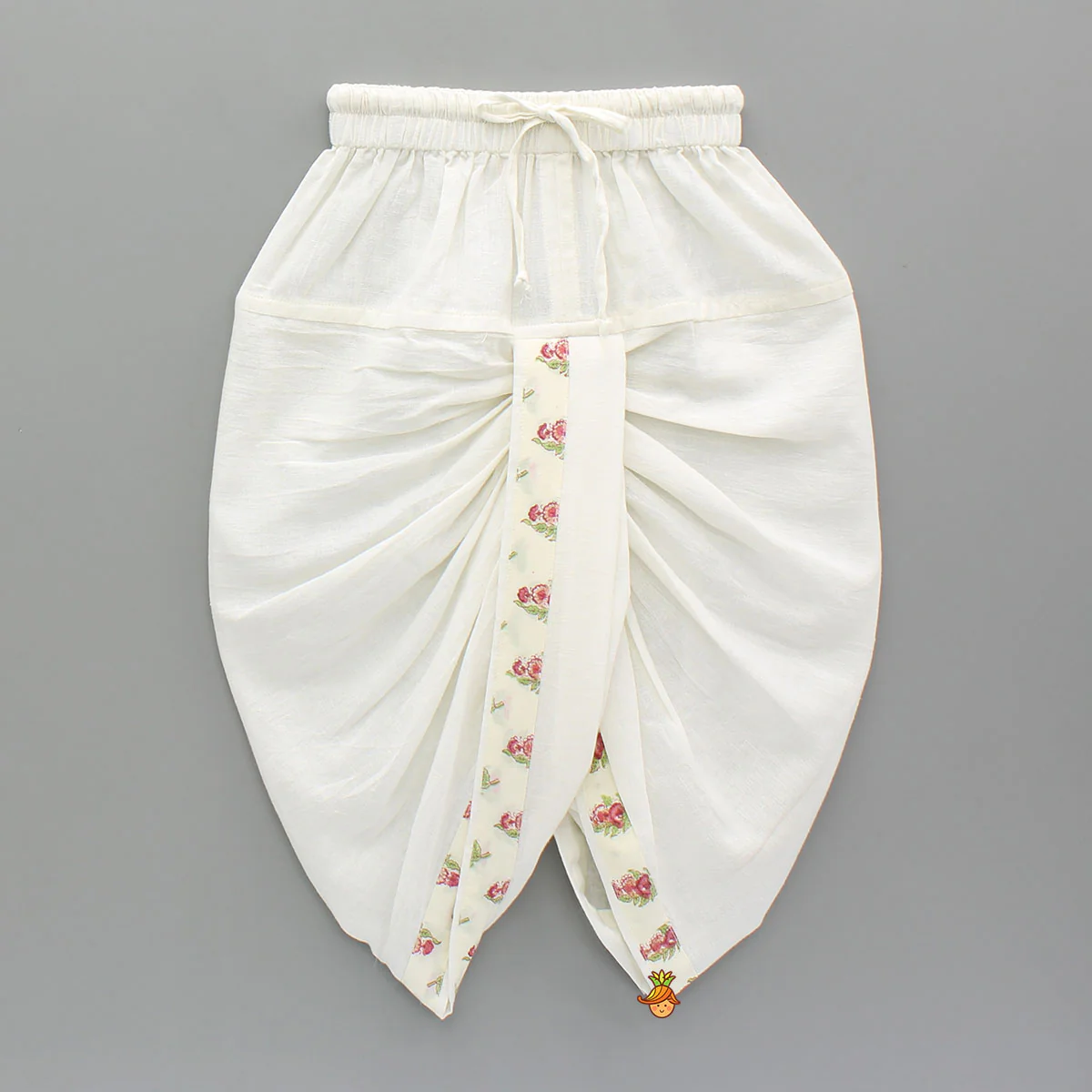 Floral Printed Kurta With Handworked Jacket And Dhoti. - Image 5