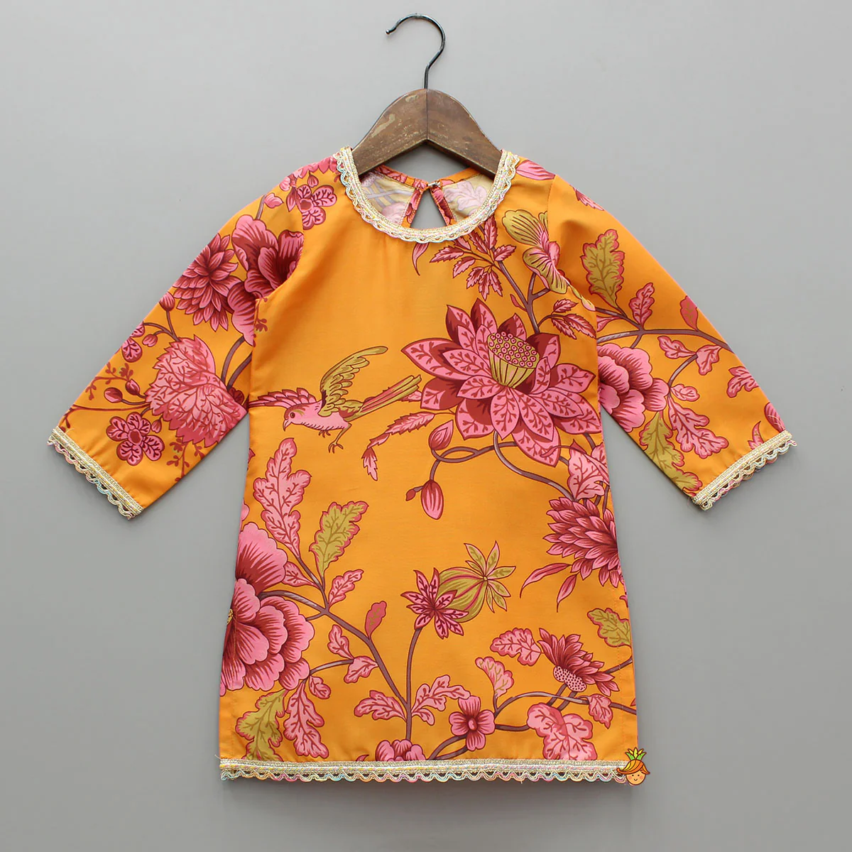 Floral Printed Kurti And Sharara With Dupatta - Image 4