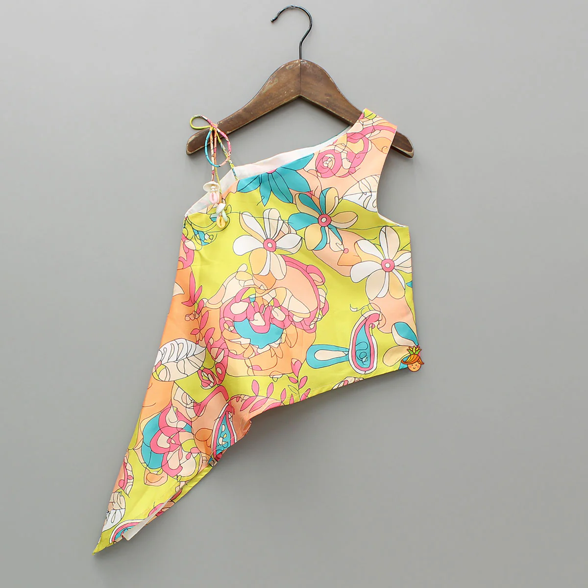 Floral Printed One Shoulder Top And Flared Palazzo - Image 3