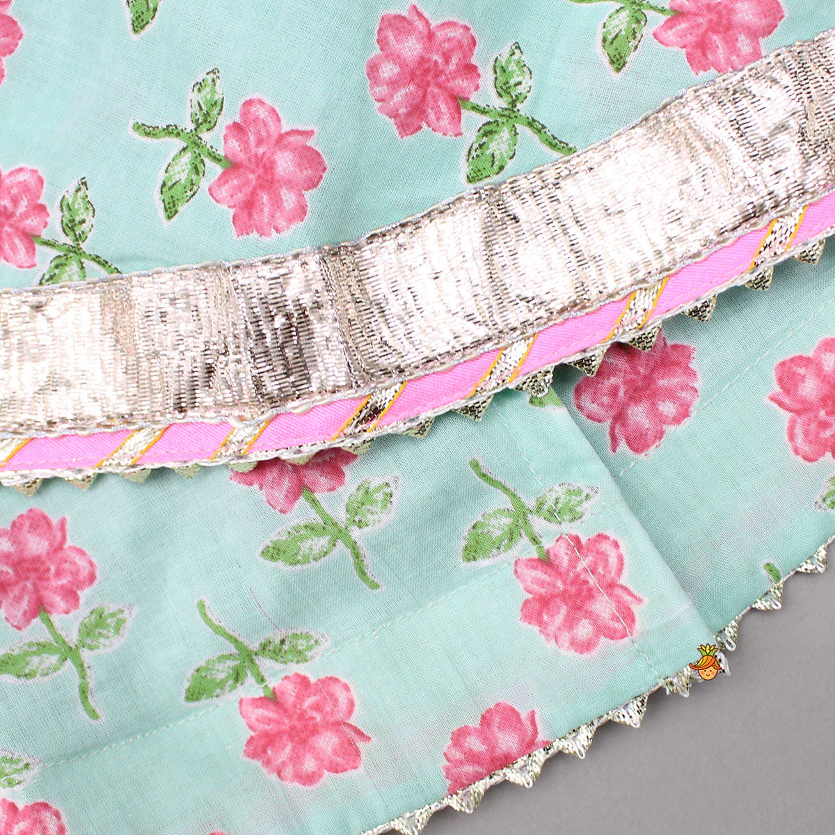 Floral Printed Stylish Backless Kurti With Sharara And Dupatta - Image 7