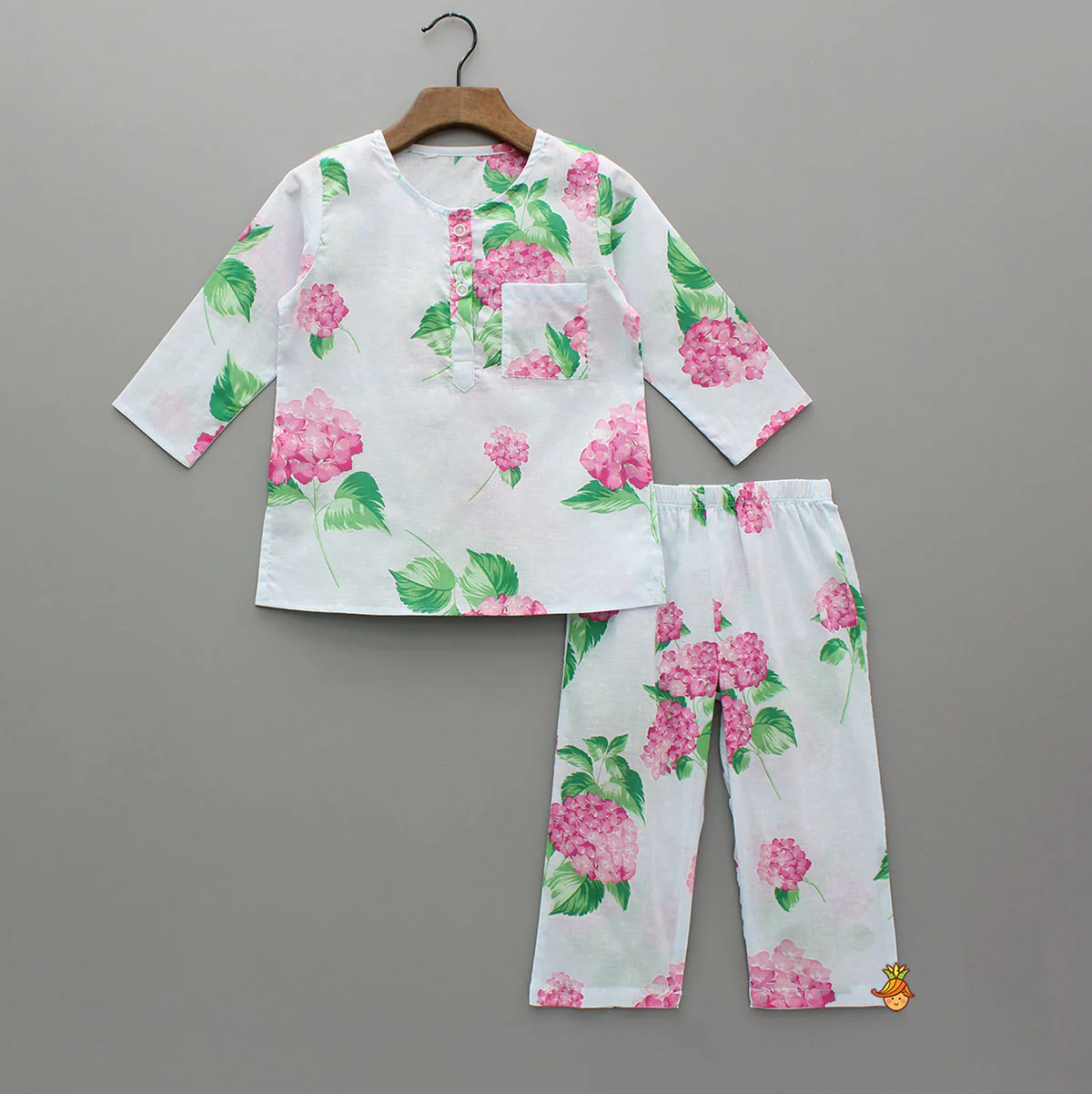 Floral Printed Top And Pyjama
