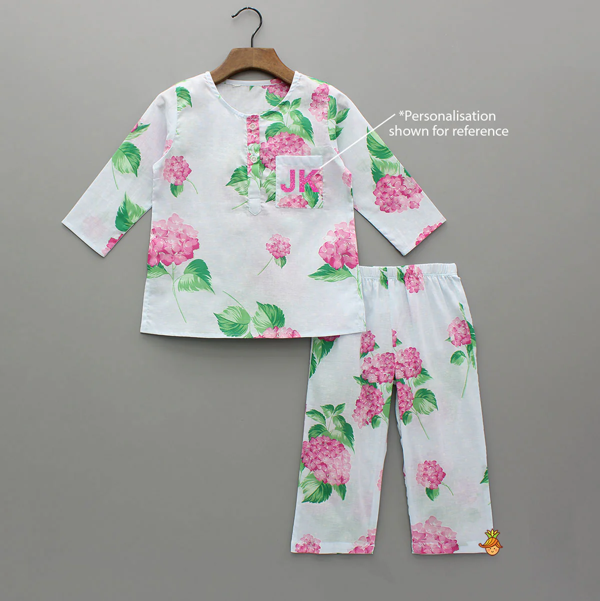 Floral Printed Top And Pyjama - Image 6