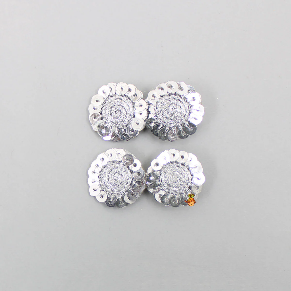 Floral Sequins Hair Clip - Set Of 3 - Image 3
