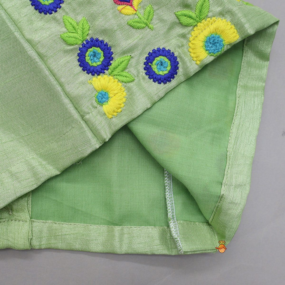 Floral Thread Embroidered Sleeveless Crop Top And Flared Palazzo - Image 5