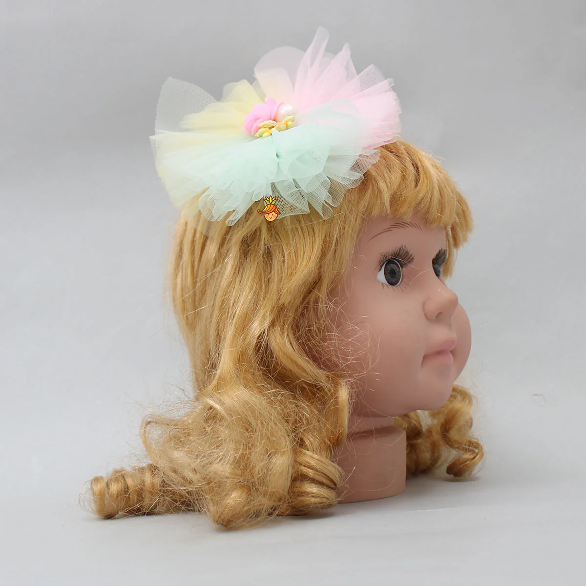 Flower Adorned Multicolour Hair Clip - Image 3