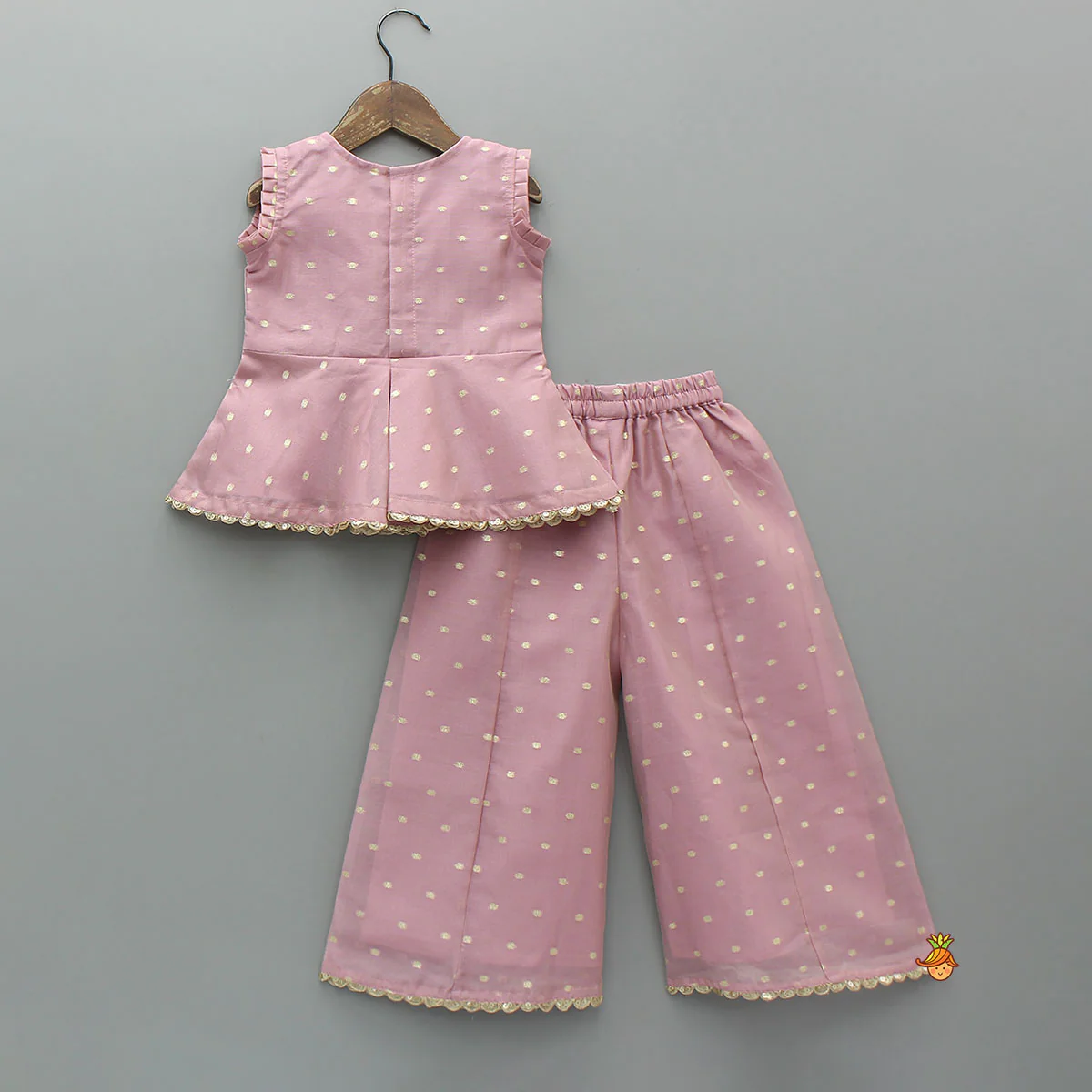 Flower Enhanced Kurti And Flared Palazzo - Image 2
