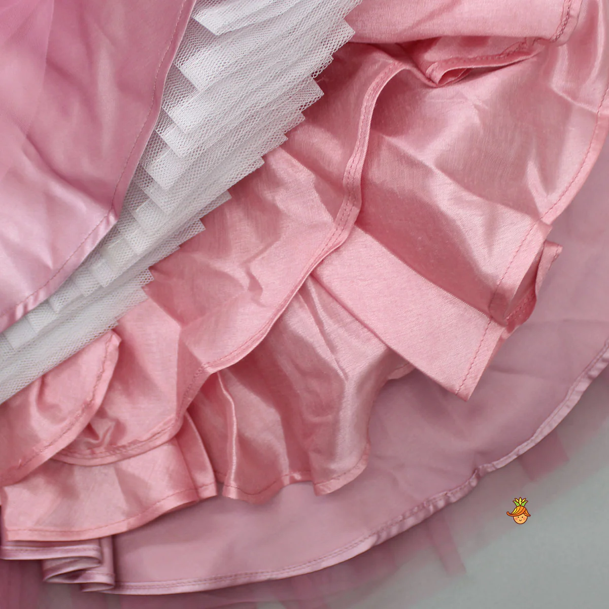 Flower Enhanced Pink Butterfly Wings Dress With Head Band - Image 6