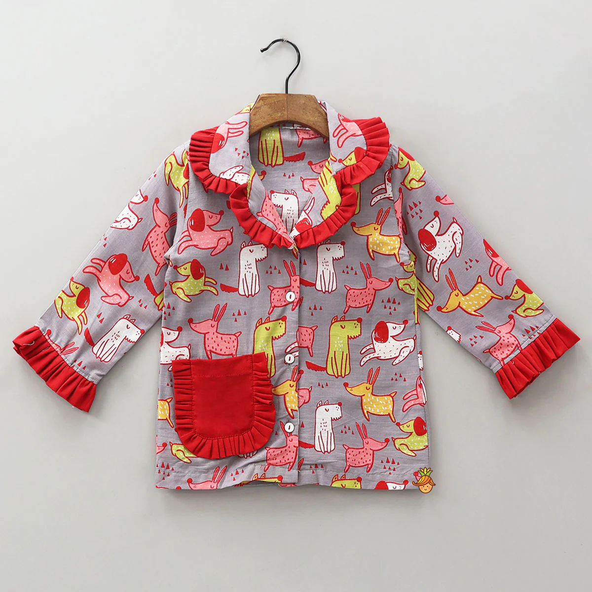 Frill-Detailed Cotton Sleepwear - Image 3