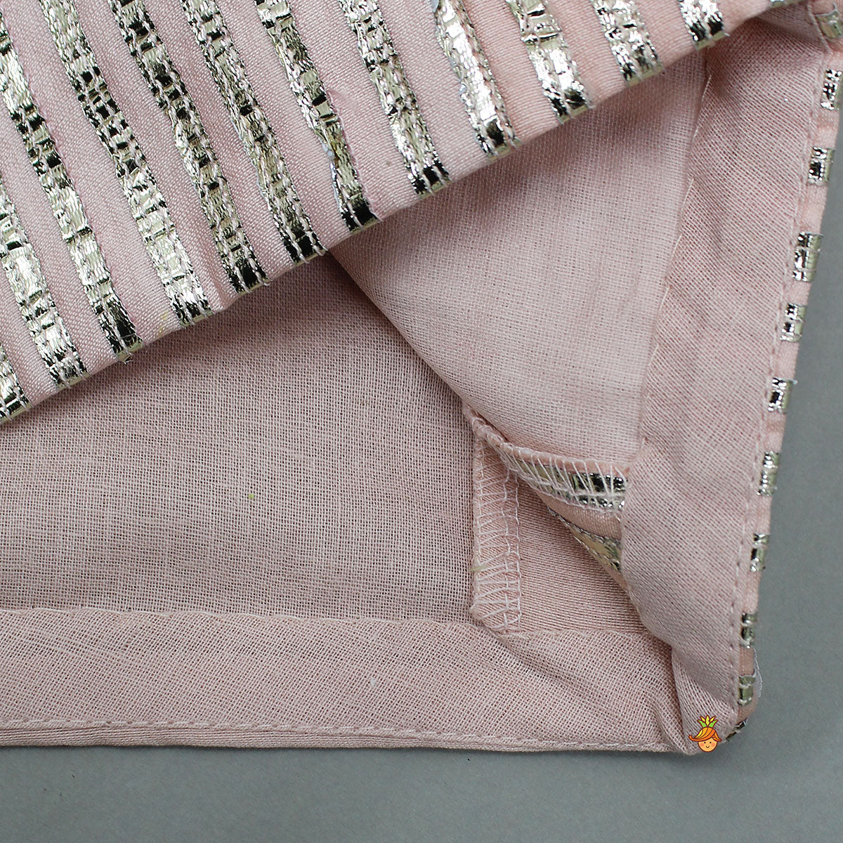 Frill-Enhanced Neckline Embroidered Top With Lehenga And Net Dupatta - Image 6