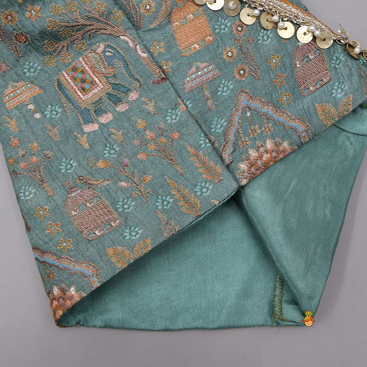Front-Open Brocade Top And Lehenga - Image 6