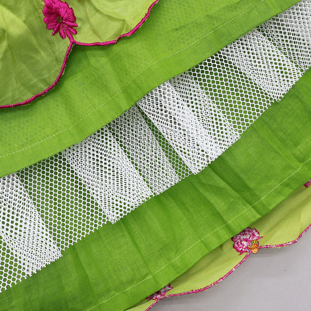 Front-Open Zari Embroidered Top And Lehenga - Image 6