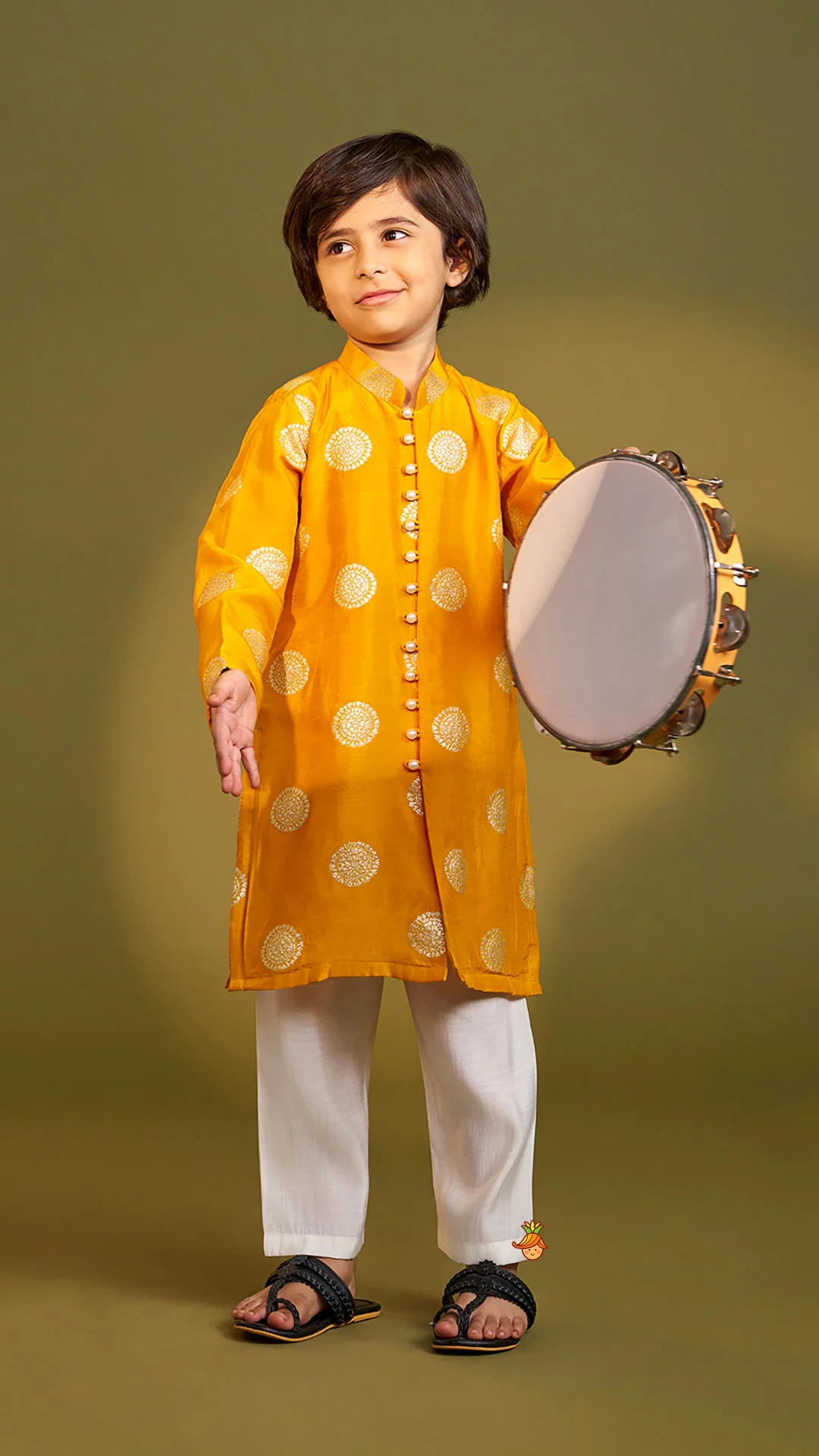 Front Open Ethnic Kurta And Pyjama - Image 2