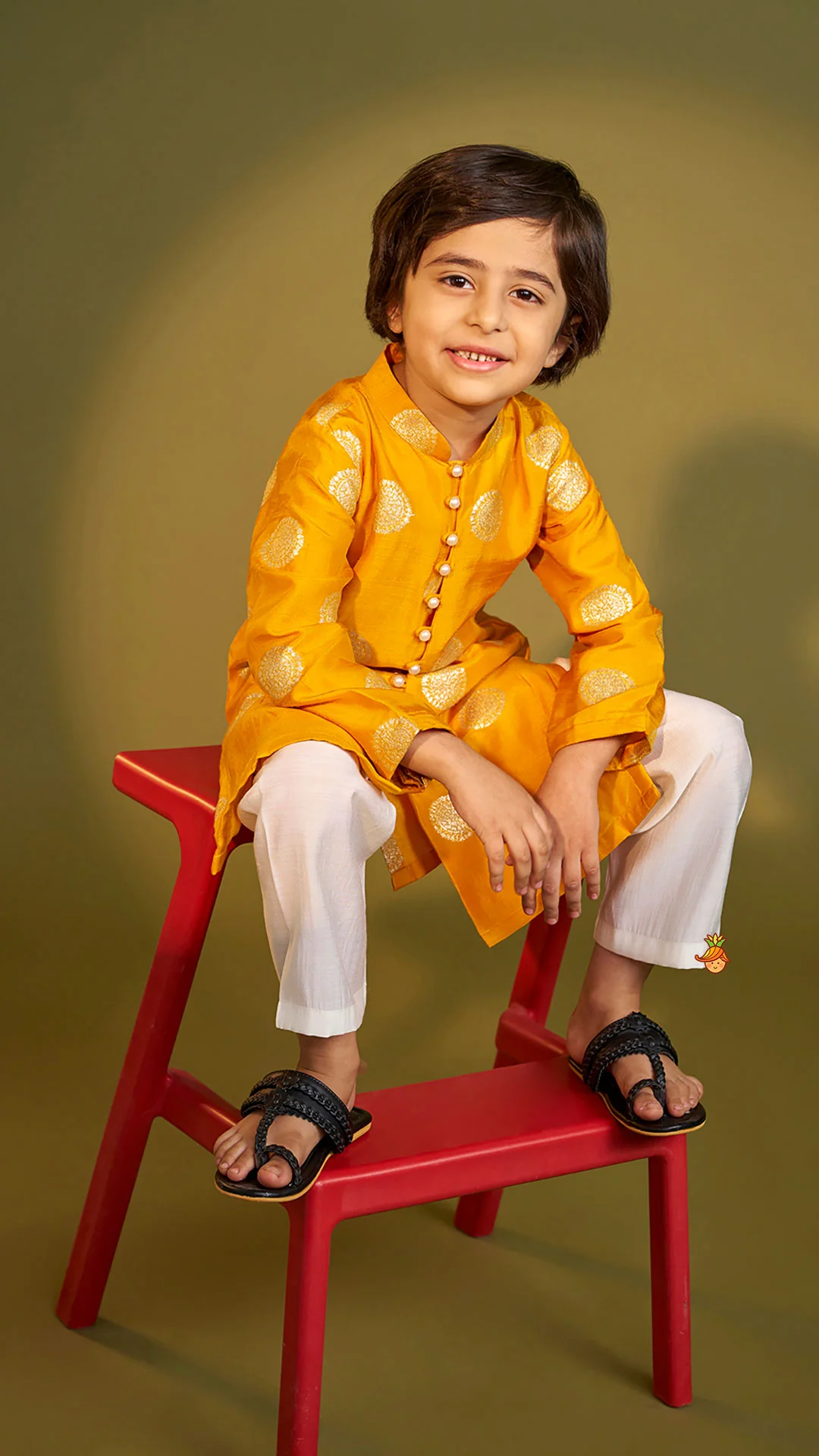 Front Open Ethnic Kurta And Pyjama - Image 6