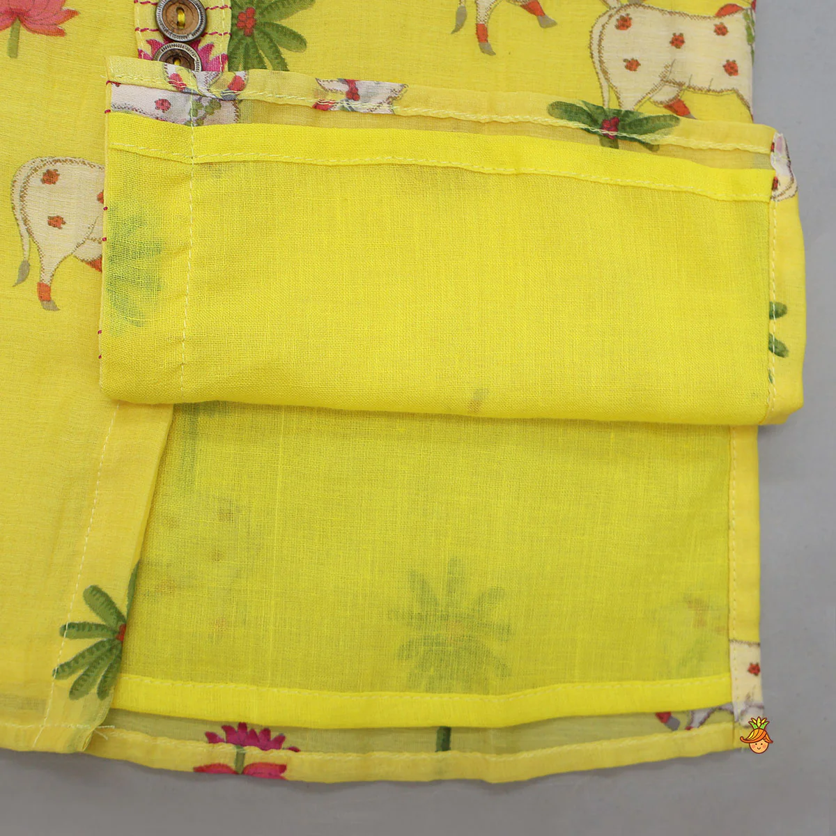 Front-Open Printed Ethnic Kurta With Pyjama - Image 5