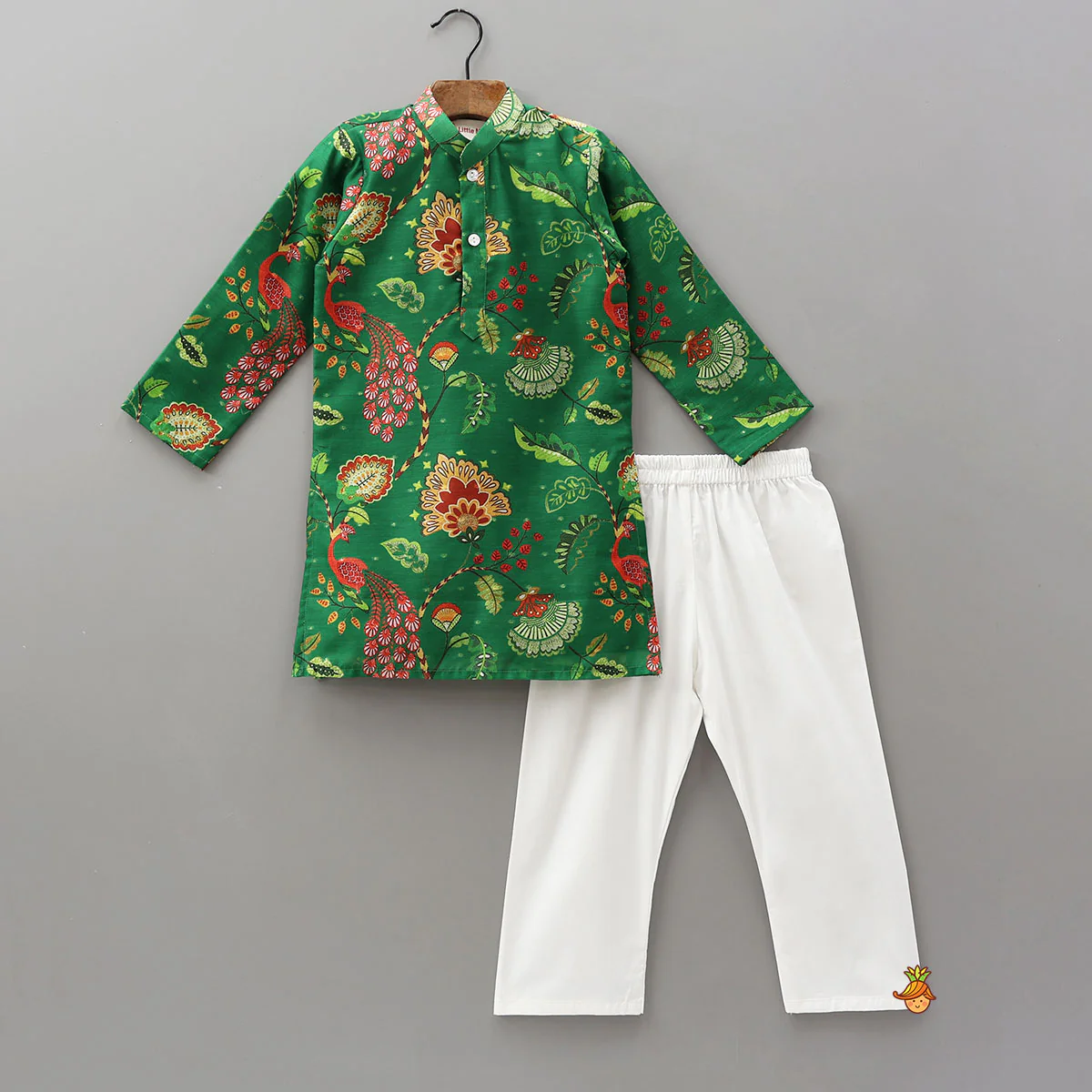 Front Placket Floral Printed Kurta With Pyjama