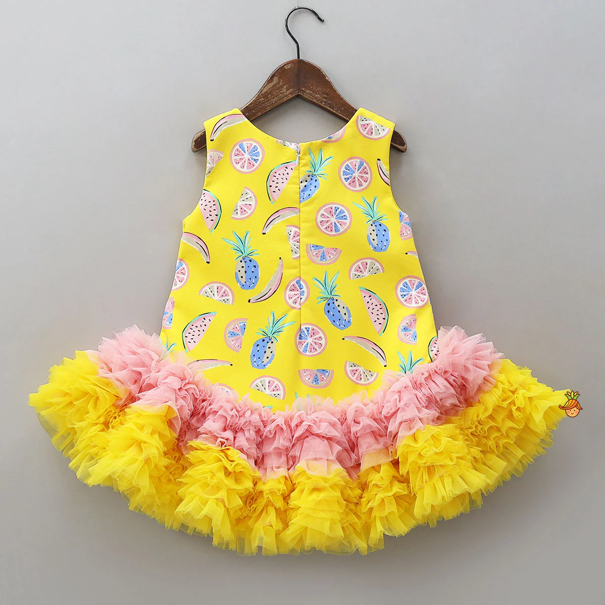 Fruit Printed Dress With Ruffle Hem - Image 2
