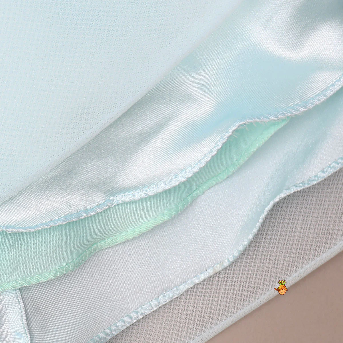 Glittery Aqua-Themed Heart-Shaped Embellished Dress - Image 4