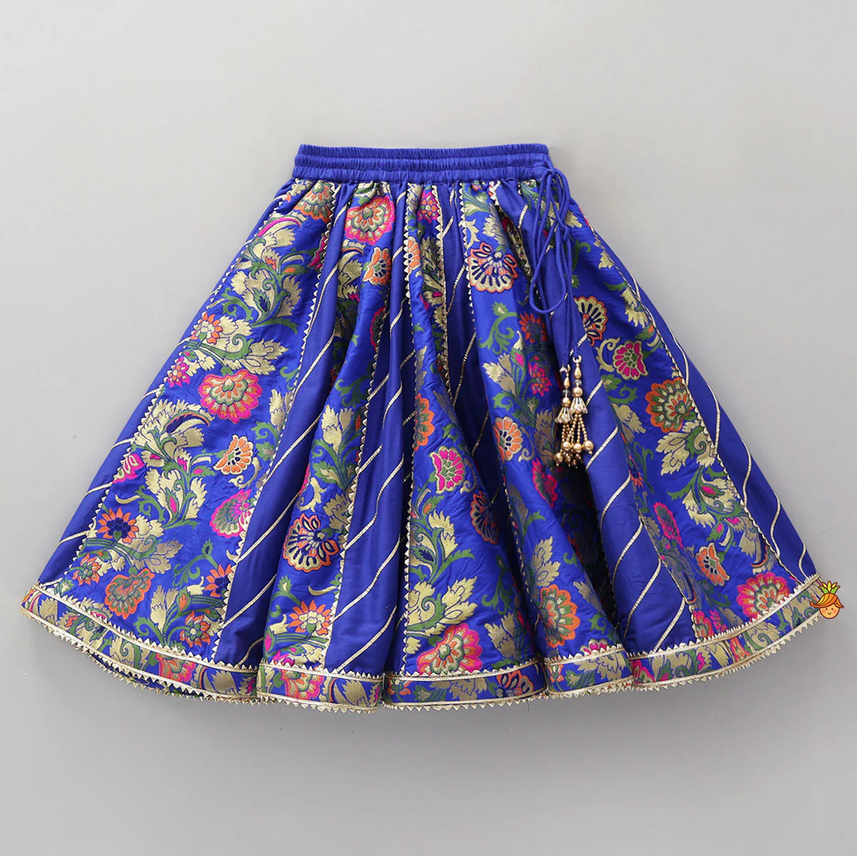 Gorgeous Brocade Crop Top And Lehenga With Matching Dupatta - Image 5