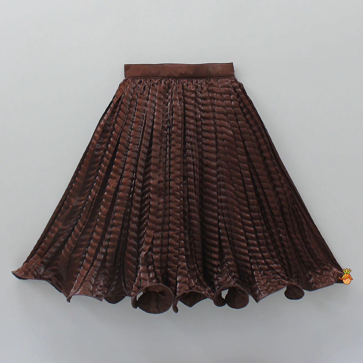 Gorgeous Criss-Cross Back Knot Top And Crushed Lehenga - Image 4