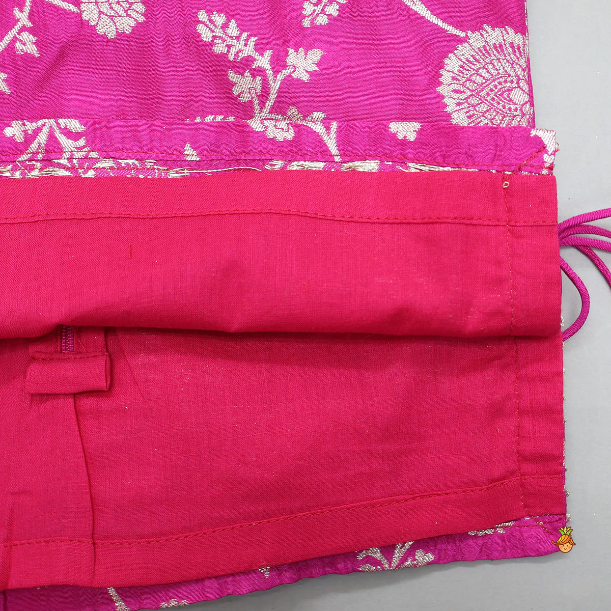Gorgeous Pink Halter Neck Embroidered Kurti With Sharara And Dupatta - Image 6