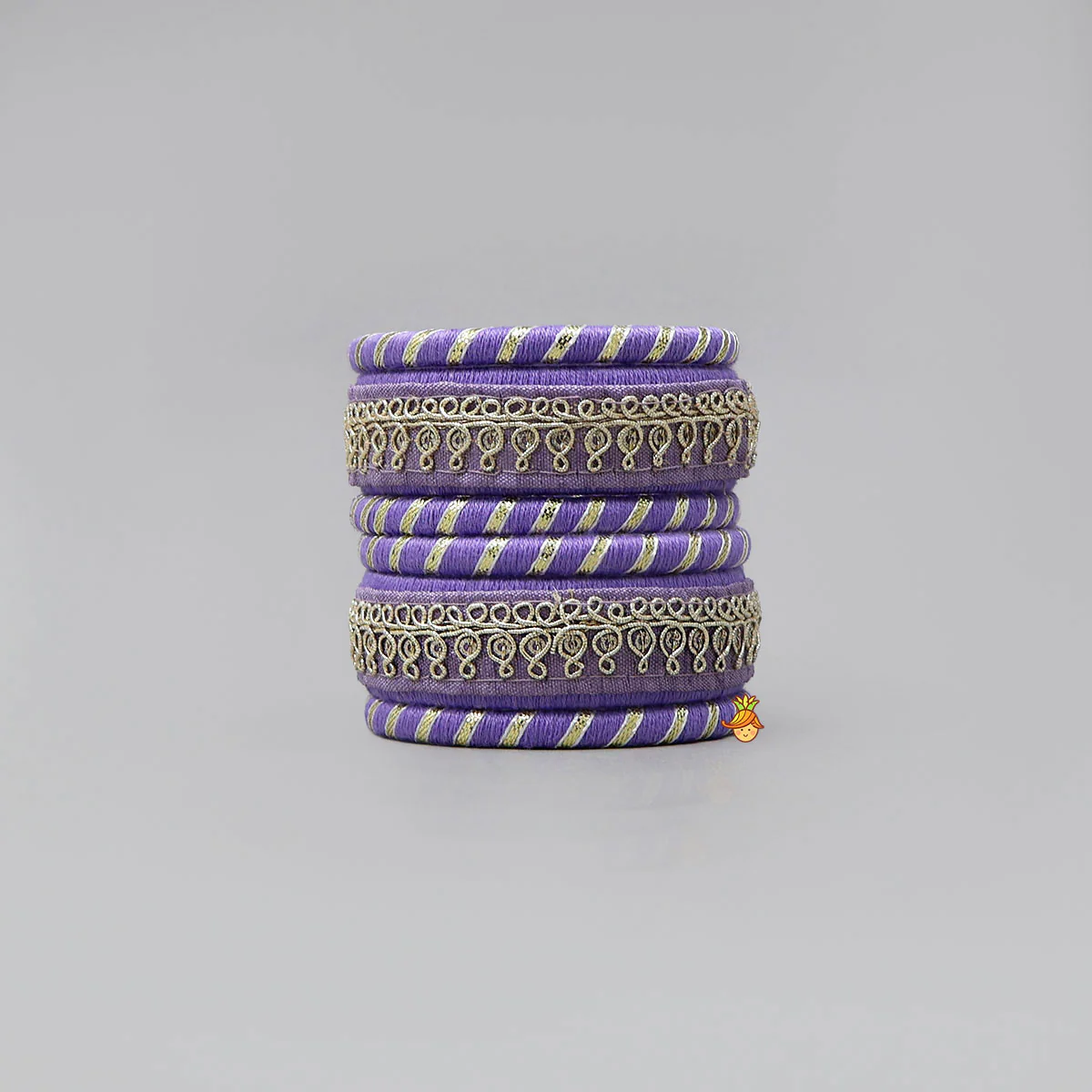 Gota Lace-Embellished Pretty Thread Bangles