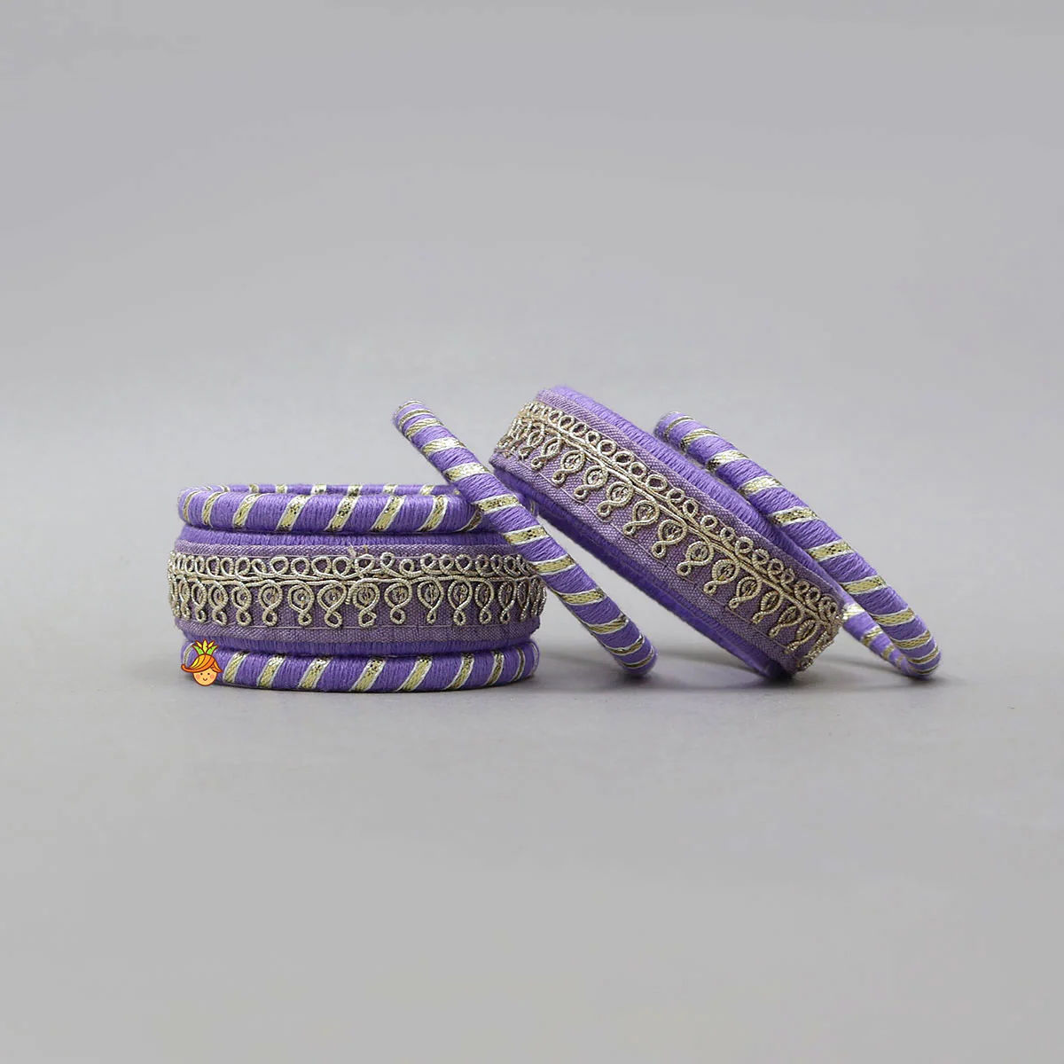 Gota Lace-Embellished Pretty Thread Bangles - Image 2