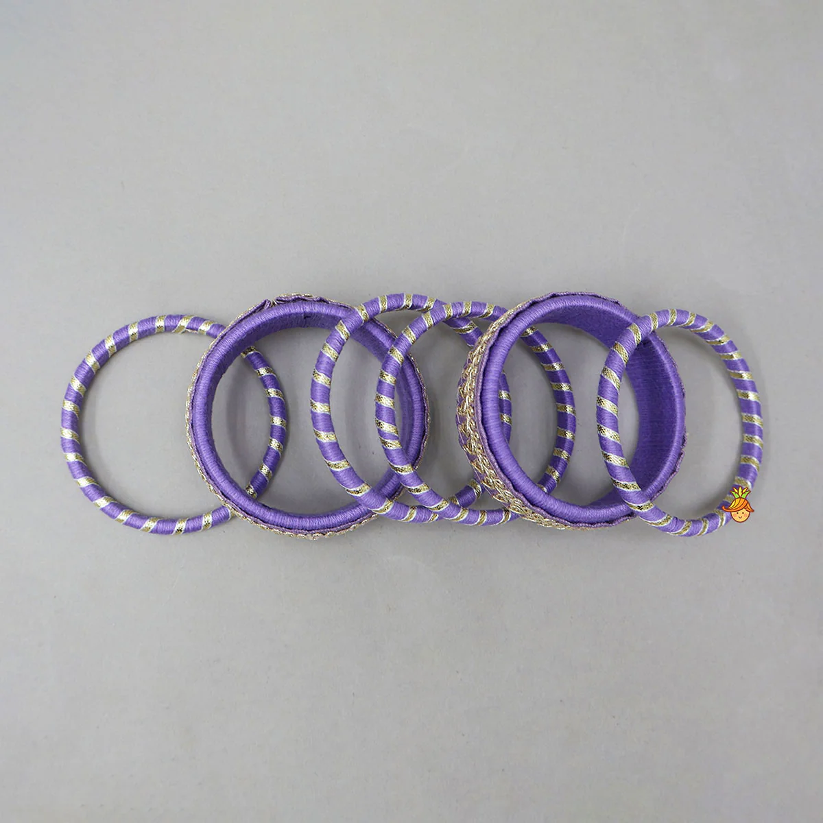 Gota Lace-Embellished Pretty Thread Bangles - Image 3