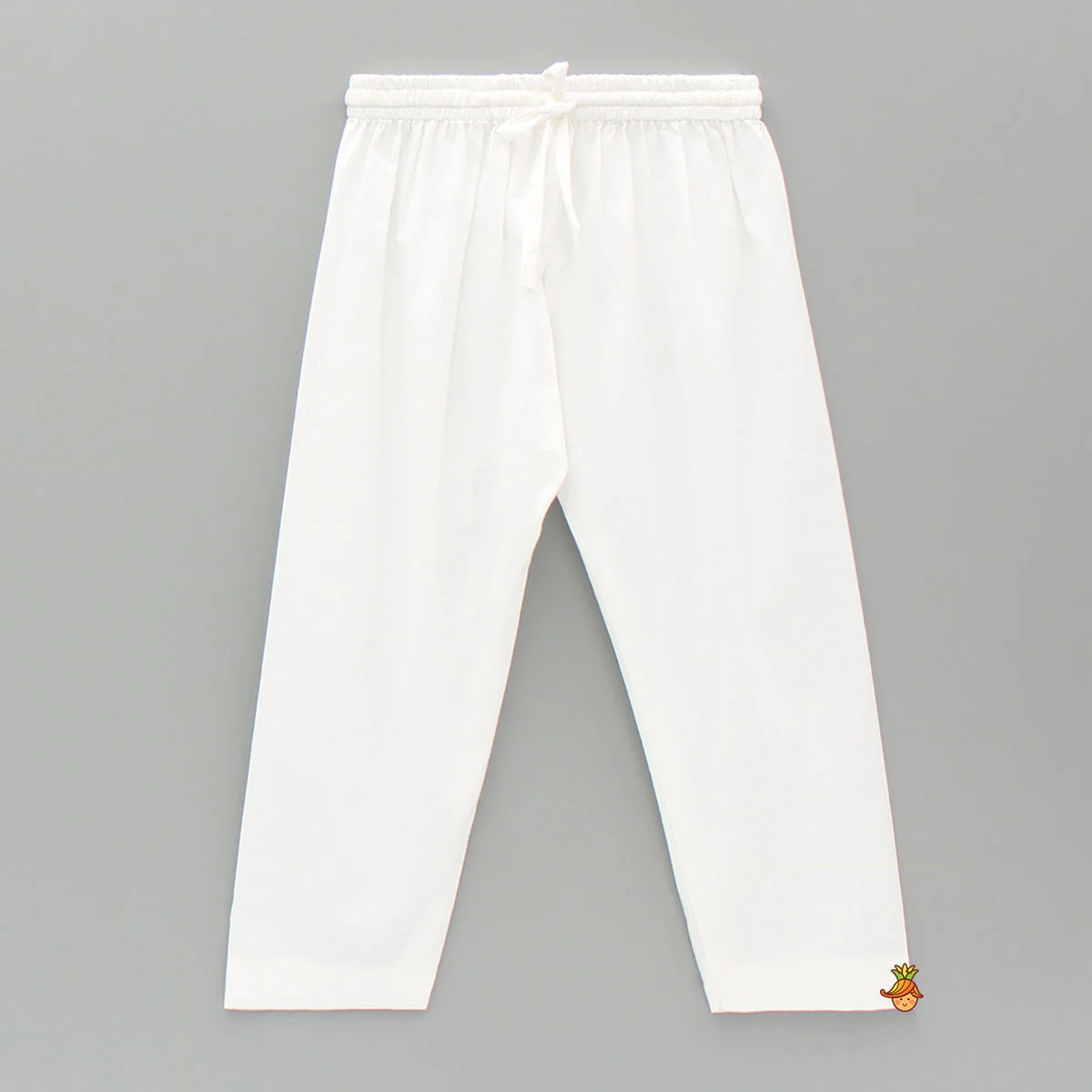 Gota Lace Work White Pin Tuck Kurta And Pyjama - Image 4