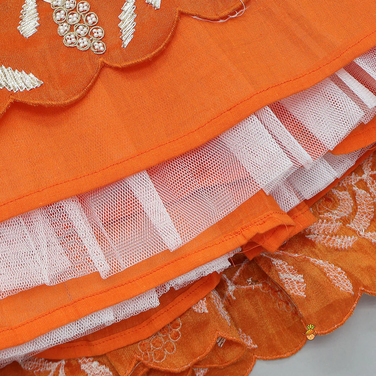 Gota Work Shimmery Kurti And Lehenga - Image 6