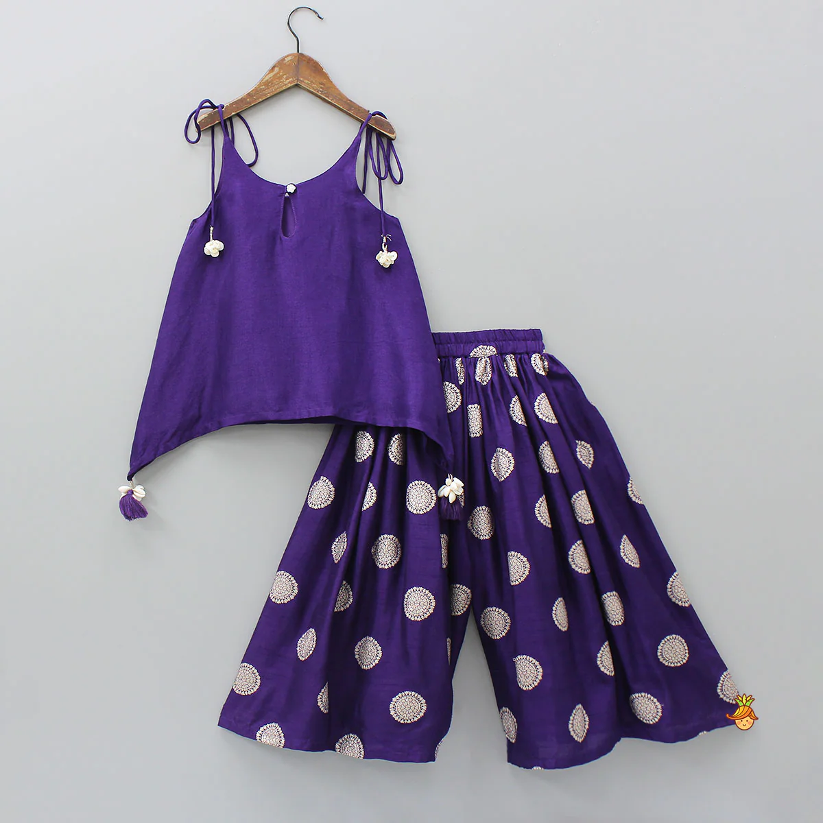 Gota Work Stylish Flared Top With Palazzo - Image 2