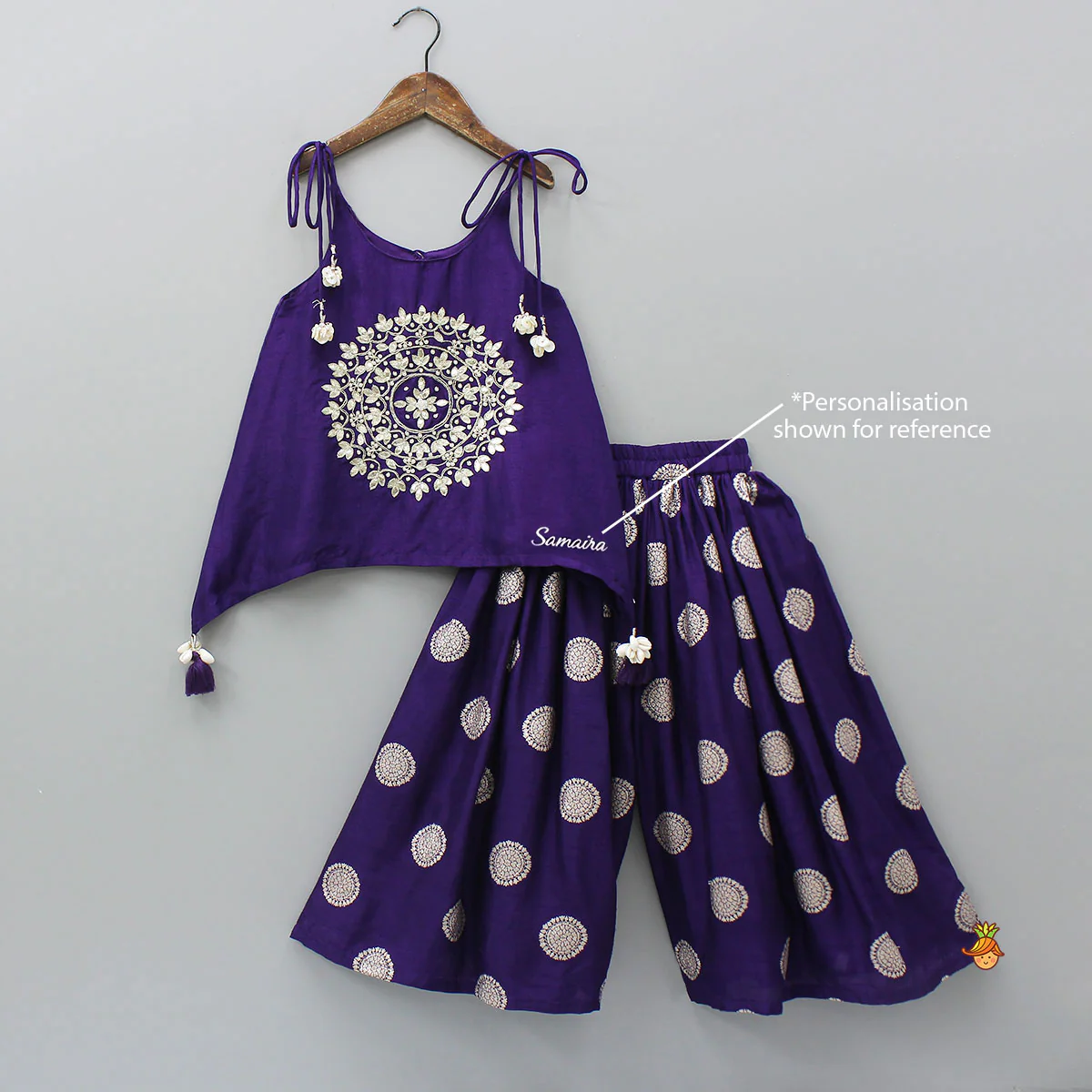 Gota Work Stylish Flared Top With Palazzo - Image 6