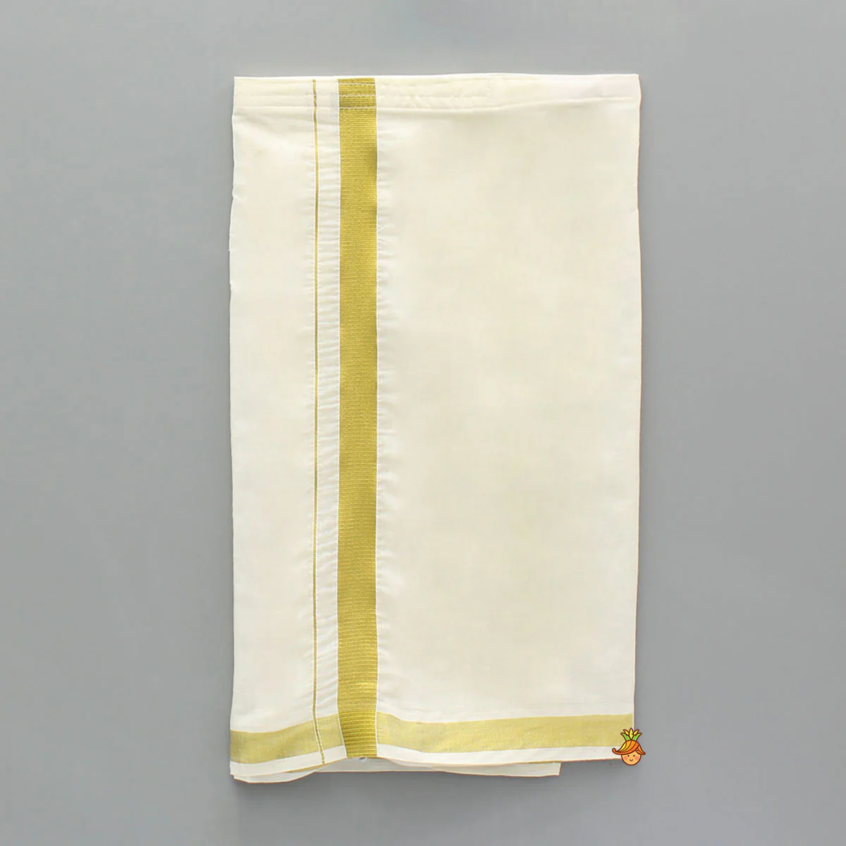 Green Kurta With Adjustable Cream Lungi - Image 4