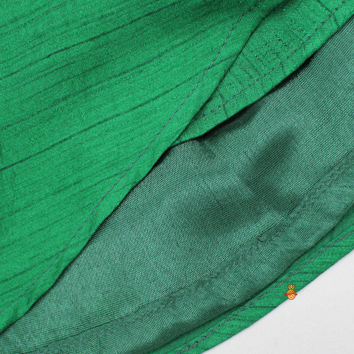 Green Embroidered Peplum Top And Stylish Dhoti Skirt - Image 6