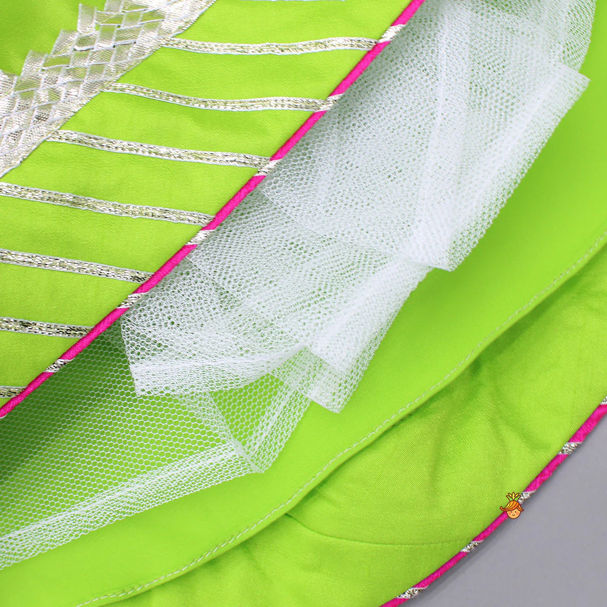 Green Embroidered Strappy Top And Lehenga With Dupatta - Image 12