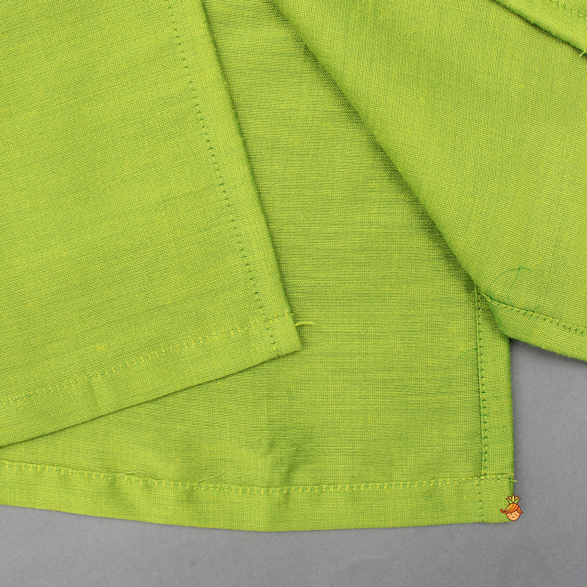 Green Gota Lace Detailed Kurta With Dhoti - Image 5