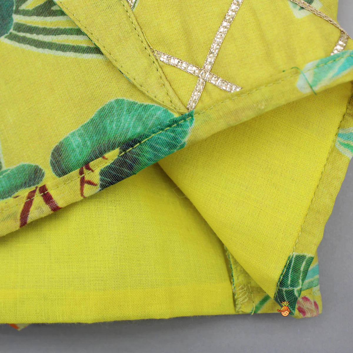 Green Multicolour Floral Printed Top And Lehenga - Image 5