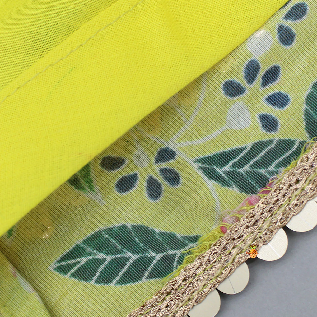 Green Multicolour Floral Printed Top And Lehenga - Image 6