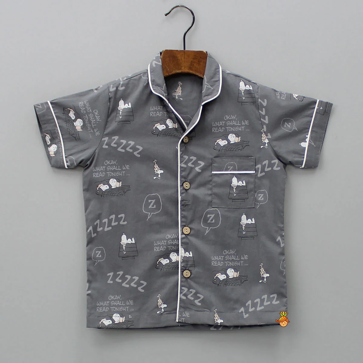 Grey Snooze Printed Sleepwear - Image 3