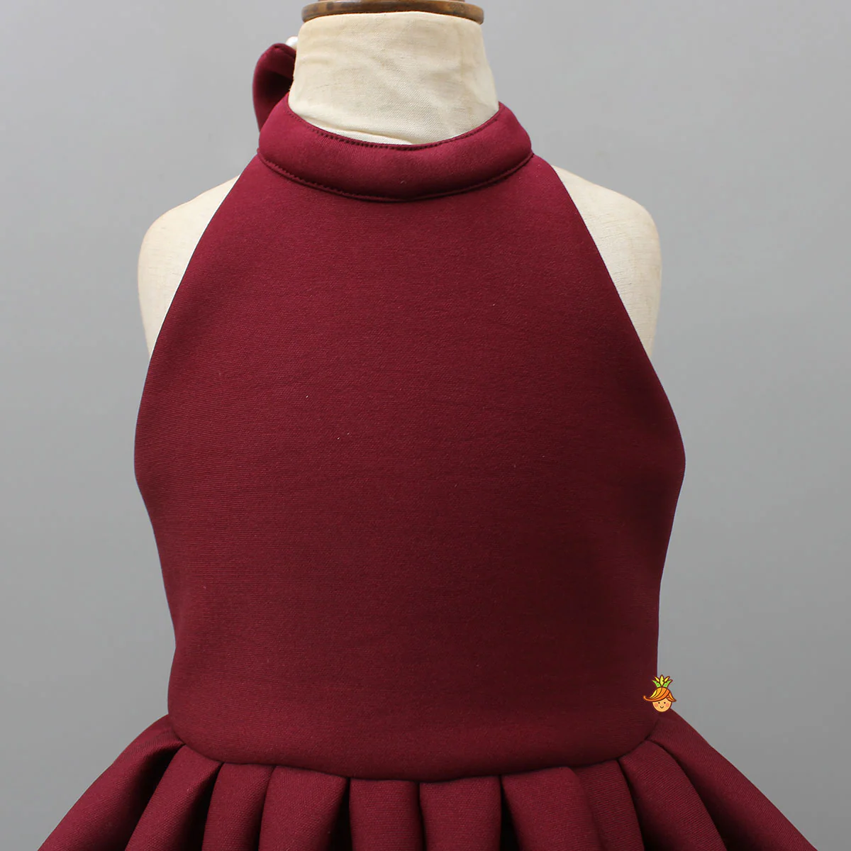 Halter-Neck Balloon Dress With Bow Detailing - Image 3